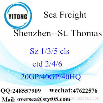 Shenzhen Puerto marítimo de carga de envío a St. Thomas